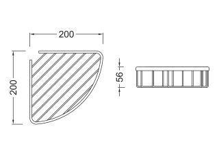 Угловая полка Aquatek AQ4906BGM оружейная сталь